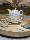 Blue Flower Cup Set